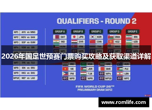 2026年国足世预赛门票购买攻略及获取渠道详解